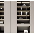 Modern Minimalist Bookcase Design With LED Lighting And Storage Shelves For Home Library