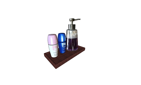 Toilet toiletries combination 3d model