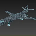Gray Fighter Jet Military Aircraft Detailed Model With Aerodynamic Design And Landing Gear