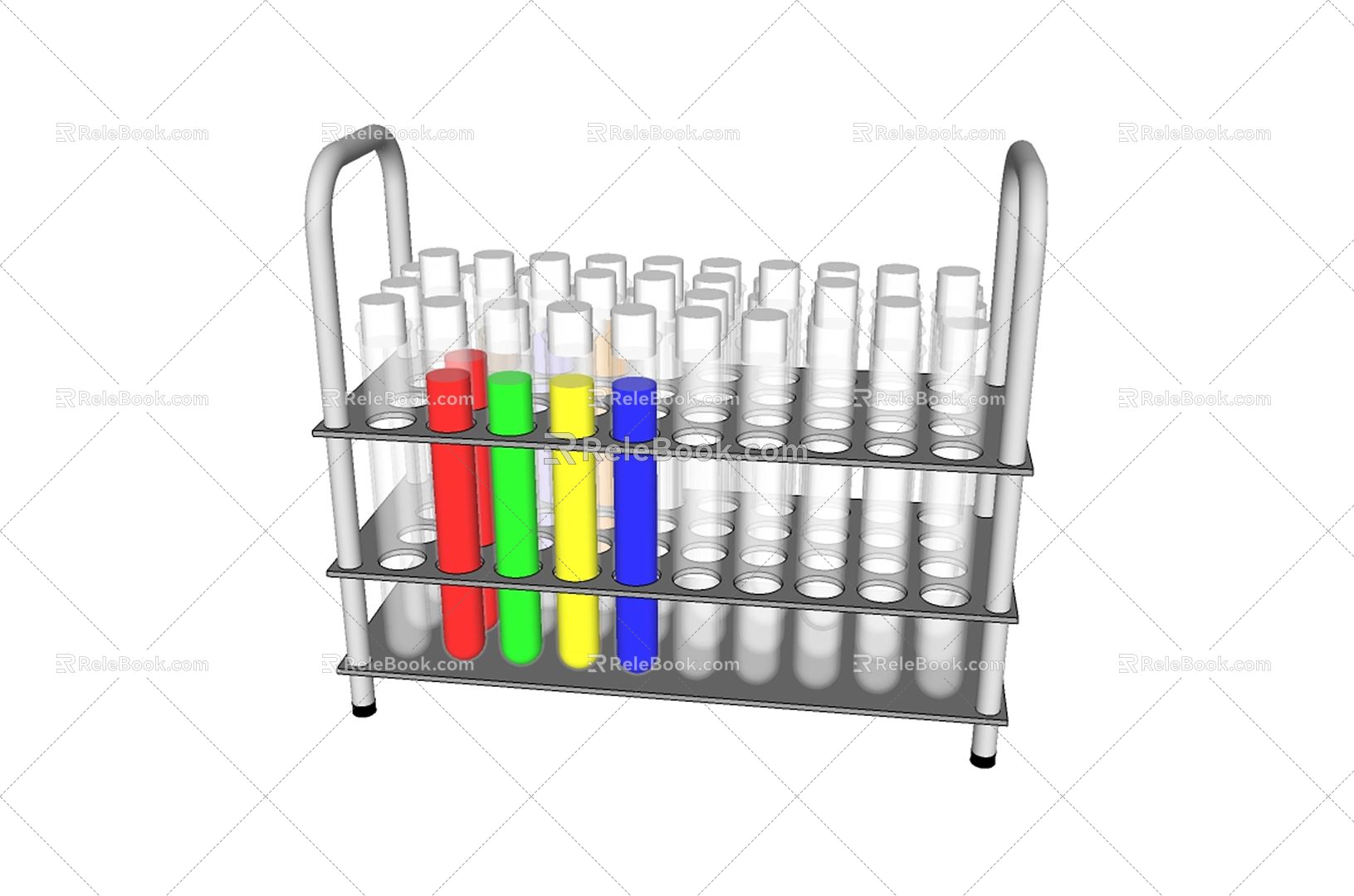 Modern Test Tube Laboratory Equipment 3d model