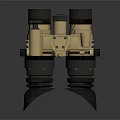 Tan Tactical Binoculars With Black Lenses And Military Grade Optical Design