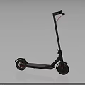 Sleek Modern Electric Scooter Design With Black Body And Red Accent Wheels