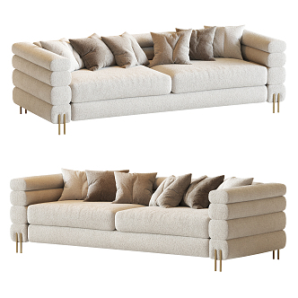 modern double sofa 3d model