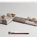 Arflex Multiplayer Sofa Modern Multiplayer Sofa 3d model