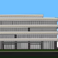 Modern Industrial Factory Building Multi-storey Factory Building Modern Factory Building Square Factory Building Multi-storey Office 3d model