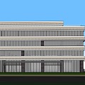 Modern Industrial Factory Building Multi-storey Factory Building Modern Factory Building Square Factory Building Multi-storey Office 3d model