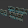 Train Track Components With Brown And Beige Multiple Units Design