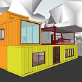 Modern Container Store Container Cafe Cultural and Creative Container Public Building Small Building Post Building 3d model