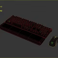 Ergonomic Gaming Keyboard and Mouse Combo with Green RGB Backlight and Sleek Design