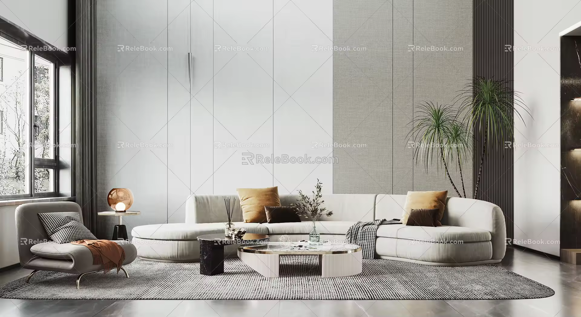 Modern Sofa Coffee Table Combination Sofa Coffee Table 3d model