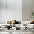 Modern Sofa Coffee Table Combination Sofa Coffee Table 3d model
