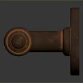 Vintage Gate Design Featuring Antique Copper Decorative Door Handle And Classic Style