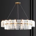 Modern Contemporary Chandeliers With Golden Frames Glass Balls And Ring Designs
