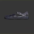 Blue Strappy Sandals with Buckle Closure and Cut Out Design Lightweight Summer Footwear for Casual Use
