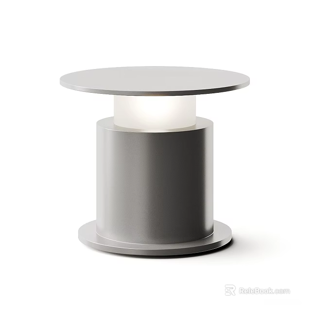 Modern Silver Metal Floor Lamp With Sleek Minimalist Design And Soft Warm Glow 3d model 