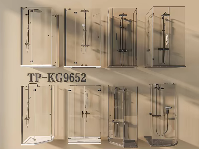 TP KG9652 Shower Enclosures with Transparent Glass Various Styles and Modern Designs 3d model