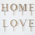 Decorative LOVE Shaped Hooks For Hanging Tote Bag Scarf And Clothes On Wall