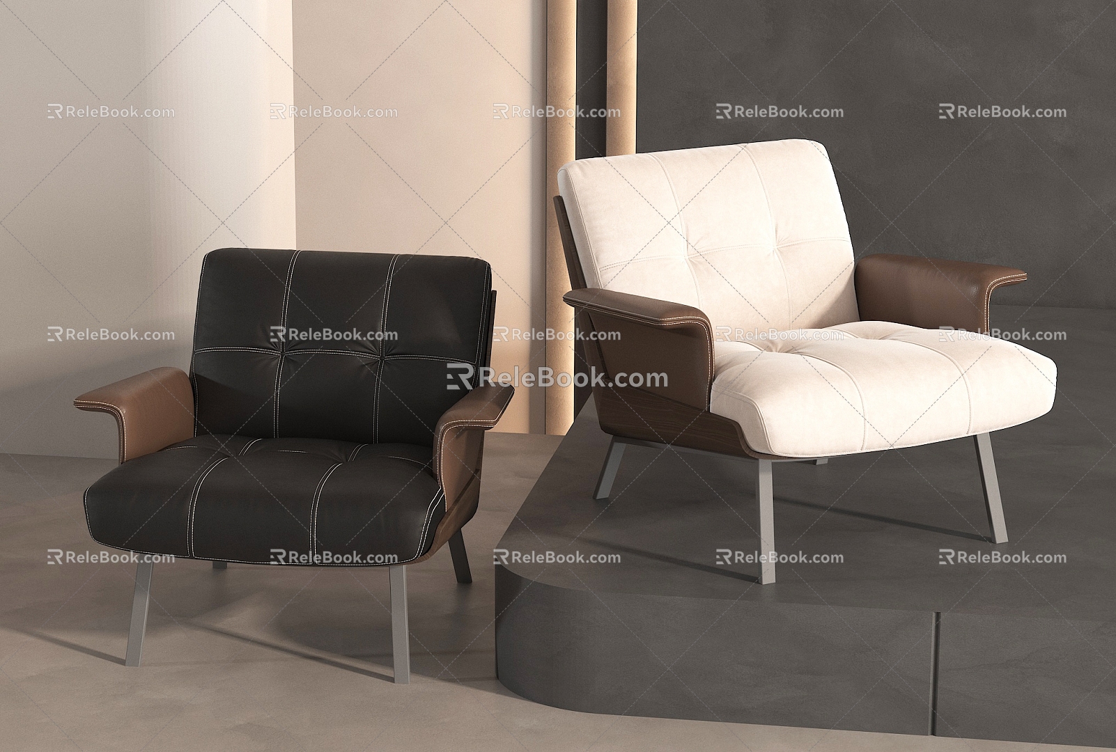 Modern Leisure Chair Sofa Chair 3d model