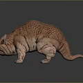 Game and Movie Character Monstrous Creature With Rough Textured Skin Horned Head and Muscular Body