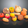 Colorful Fresh Fruits And Vegetables Assortment With Apples Oranges Bell Pepper And Root Vegetables