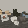 Modern Caterpillar Lazy Sofa Casual Sofa 3d model