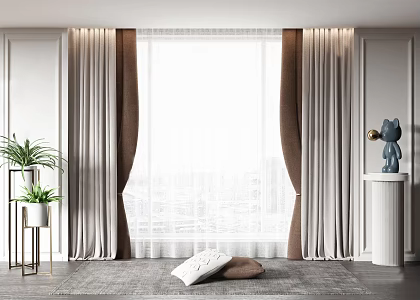 Modern Curtains 3d model