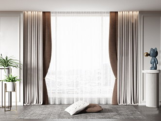 Modern Curtains 3d model