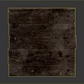 Dark Brown Wooden Stool With Textured Square Seat And Cross Bar Structure