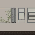 Various Window Designs With Gray Frames Open View Green Plant And Wooden Floor