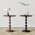 Tradition modern side table solid wood side table 3d model
