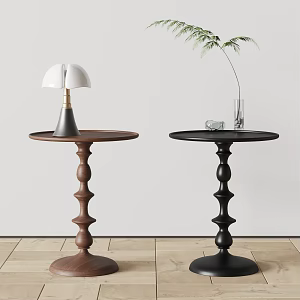 Tradition modern side table solid wood side table 3d model