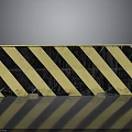 Yellow And Black Striped Traffic Barrier With Reflective Surface For Road Safety