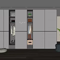 Modern Wardrobe Interior Design With Sliding Doors Hanging Clothes And Storage Shelves
