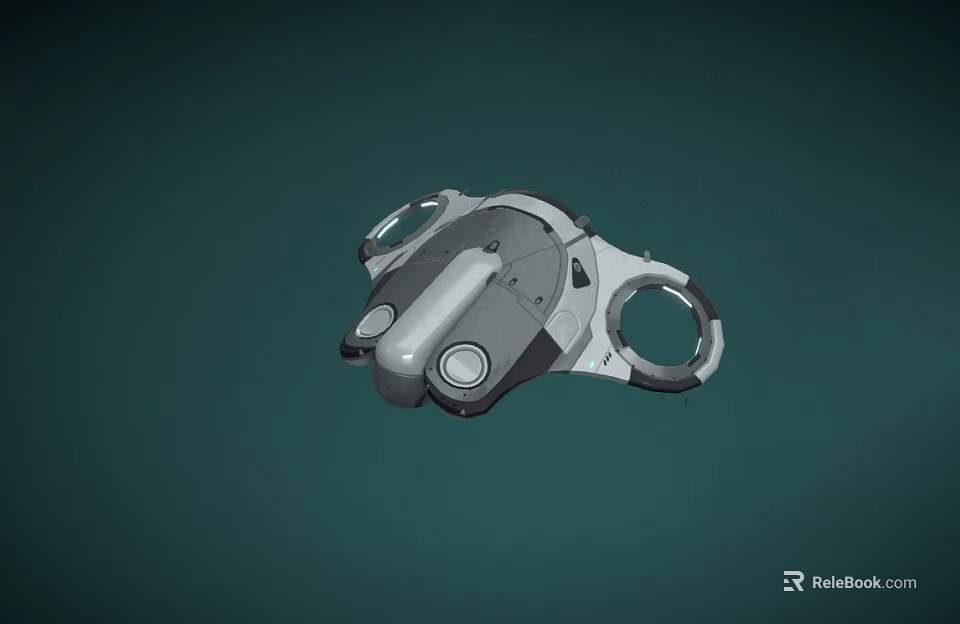 3D Modeled Aerospace Mechanical Component With Silver Gray Circular Structures For Space Missions 3d model 