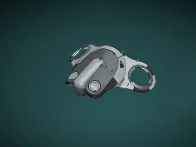3D Modeled Aerospace Mechanical Component With Silver Gray Circular Structures For Space Missions 3d model