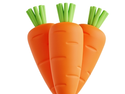 Carrot Vegetable Crops Cartoon Carrot 3d model