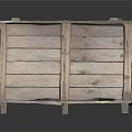 Rustic Wooden Crate With Slatted Side Panels And Reinforced Top Structure