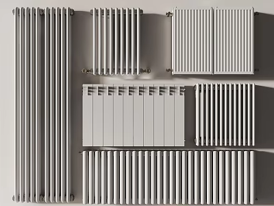 Different Types Of Modern Metal Radiators For Home Heating Systems 3d model