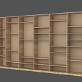 Large Open Wooden Bookcase With Multiple Shelves And Light Wood Finish