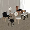 Stylish Modern Dining Chairs With Various Designs Wooden Legs And Cozy Seats On Wooden Floor