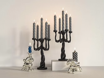 Candlestick candle Bleo dog 3d model