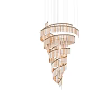 Luxurious Modern Spiral Chandelier With Multiple Crystal Layers And Elegant Design