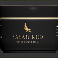 Elegant SAYAR KHO Moisturizing Cream In Black Jar With Gold Decoration