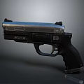 High Quality Modern Metallic Handgun With Black Grip And Tactical Sight Design