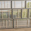 Modern windows combination windows glass windows floor-to-ceiling windows balcony windows bay windows bedroom windows wooden sliding windows casement windows doors and windows 3d model