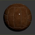 Brown Leather Football As Sports Equipment With Stitched Surface Design