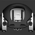 Black Concept Car With Modern Design And White Wheels Transparent Cabin