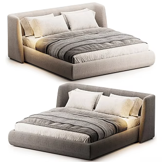 Double bed 3d model