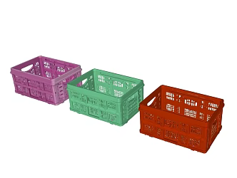 Plastic Frame Fruit Frame Storage Basket Plastic Basket Clothes Frame Dirty Clothes Basket 3d model