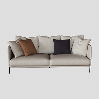 Modern double sofa 3d model